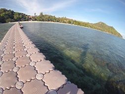 Pier on a beach in Thailand