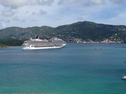 cruise liner near the shore