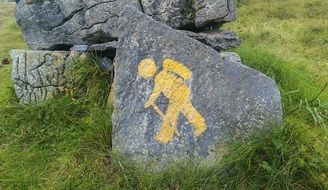 pedestrian tourist sign symbol