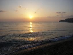 summer beach at sunset