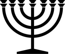 menorah jewish candle drawing
