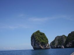 big rocks at sea in thailand