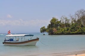 boat on the beach in Nusa Dua