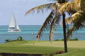 oceanfront golf course in Mauritius