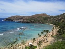 panoramic view of the hanauma bay coastline