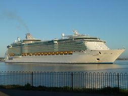 photo of the cruise ship on a sea