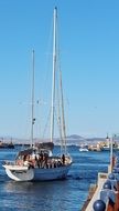 Sailing boat in ocean