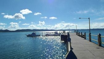 pier and moored ship