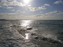 Beautiful beach with waves