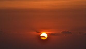 glowing fireball sunset