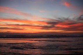 sunset beach in california