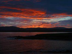 Romantic atmospheric at the sunset