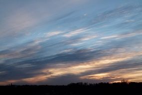 air clouds on sunset