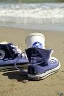 Shoes on a sand
