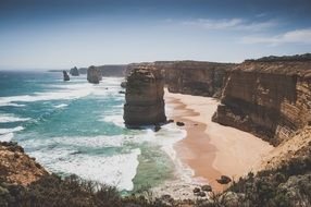 panorama of the picturesque rocky coast