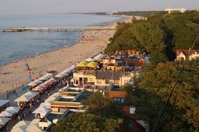panoramic view of the beach on the baltic sea in poland