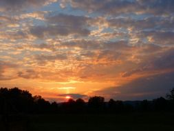 abendstimmung sunset sky romance fine view