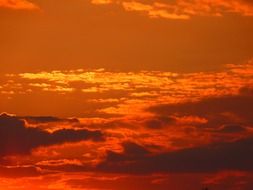 Beautiful and colorful gradient sunset with clouds