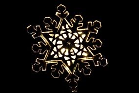 snowflake on black background