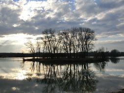 little island in spring