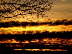 striped sky at sunset