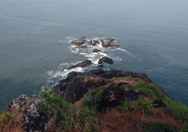 rocky coast by the sea