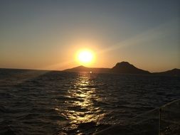sunset over the coast of turkey