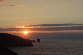 landscape of sunset on the sea in Spain