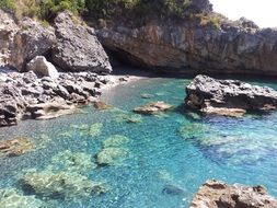 Clear ocean in Basilicata