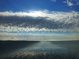 game of shadows on the water in the ocean