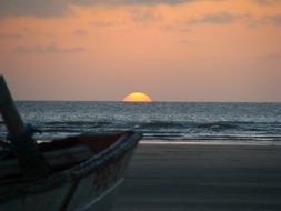 twilight over the beach