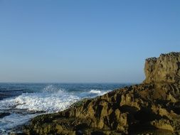 panoramic view of the coastal cliffs in the tropics