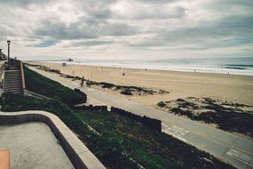 bike path along the beach