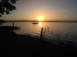sunset lakeshore
