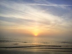 picturesque landscape of the beach on the ocean