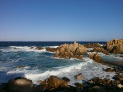 panoramic view of the surf in sardinia