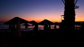 beach evening at twilight