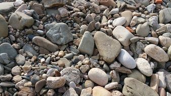 large and small pebbles