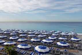beautiful beach in french resort