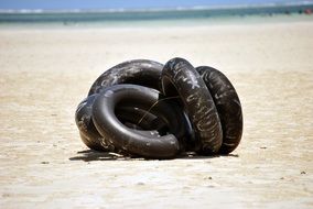 rubber tubes, safety beach equipment