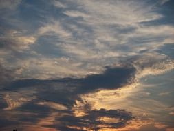 tranquil cloudy sky in the evening