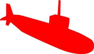 painted red submarine