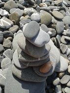 large smooth sea stones in the sun