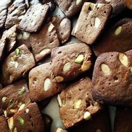 brown cookies with nuts