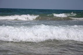 Waves on the coast of greece