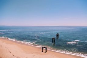 sand shore and huge ocean