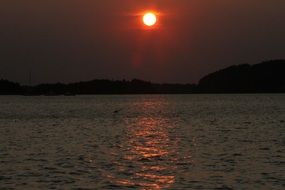sunset over the essex river