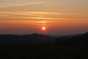 photo of evening sunset