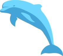 dolphin blue drawing