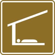 gray icon of a leisure for tourists